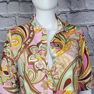 Anna's Dress Affair Button Down Floral Dress, Women's 36